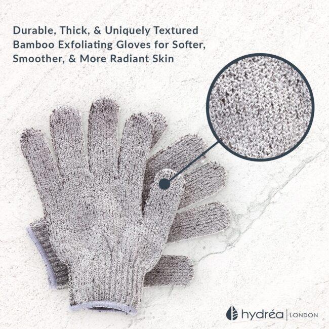 Hydréa London Carbonized Bamboo Exfoliating Gloves