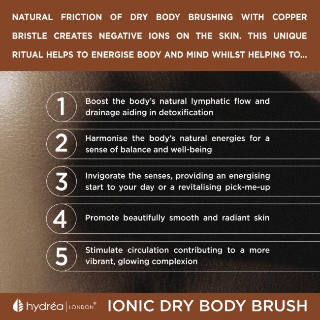 Hydréa London Ionic Dry Body Brush Copper Glow