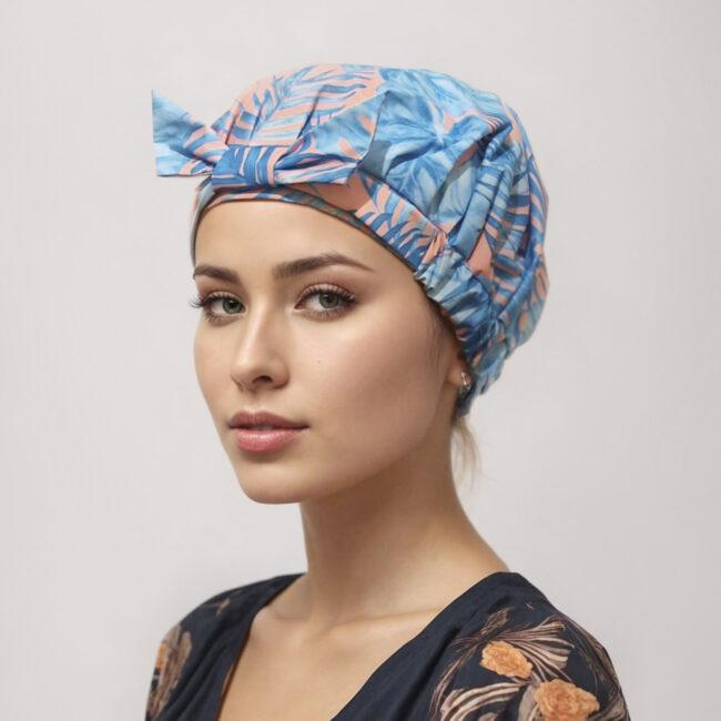 Hydréa London Luxury Shower Cap – Palm Blush