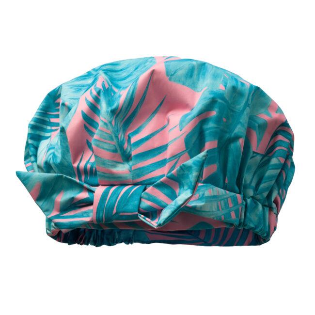 hydréa london Luxury Shower Cap – Palm Blush