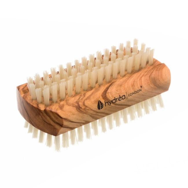 hydréa london Large Olive Wood Nail Brush Natural Bristle