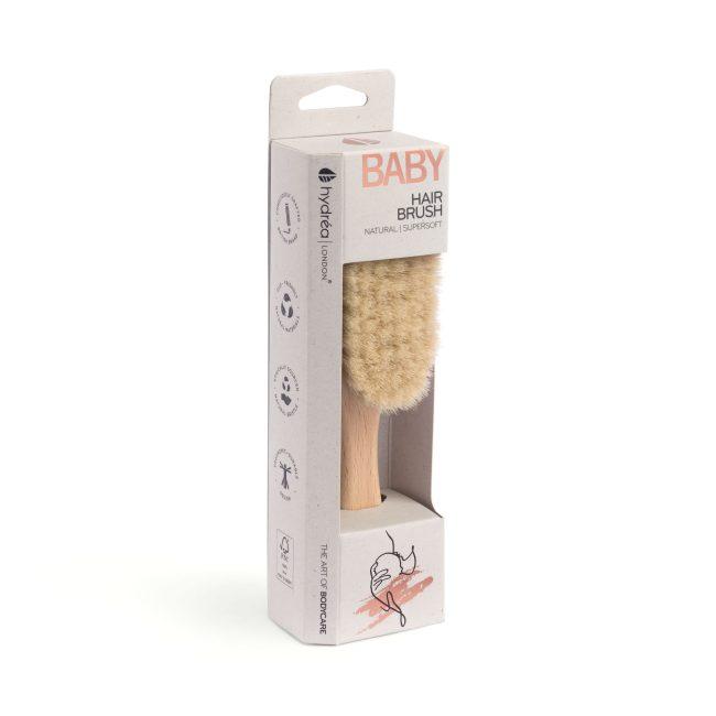 Hydréa London Natural Baby Hair Brush – FSC® Certified Beechwood With Ultra-Soft Bristle