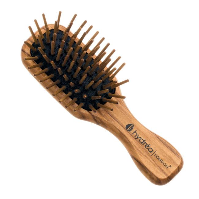 hydréa london Olive Wood Mini Anti-Static Hair Brush