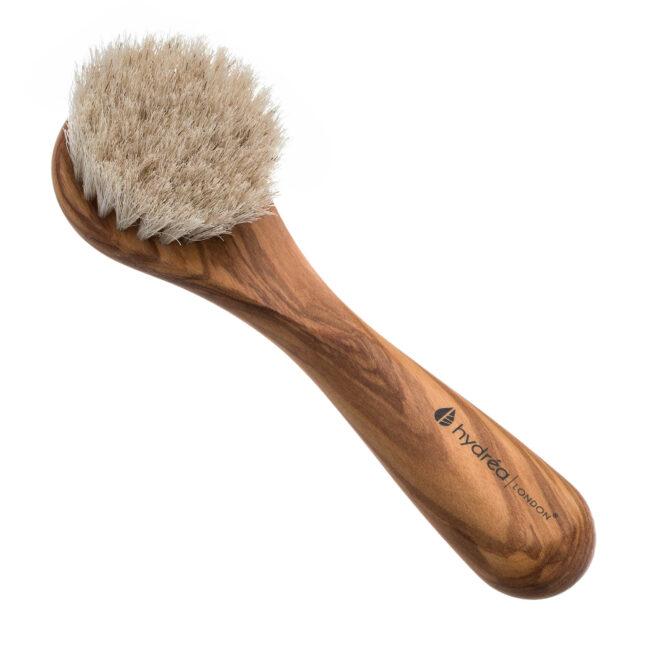 hydréa london Premium Olive Wood Facial Brush – Exfoliating Natural Bristle