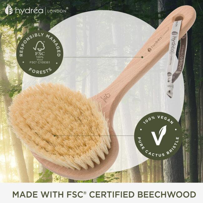 Hydréa London Professional Spa Dry Body Wide Brush Cactus Bristle