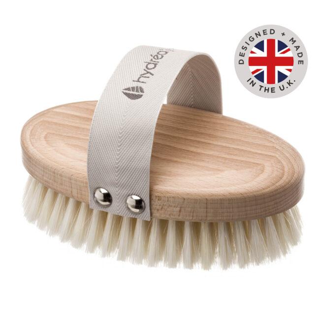 hydréa london Professional Vegan Dry Body Brush FSC® Certified Beechwood – Cactus & Nylon Bristle