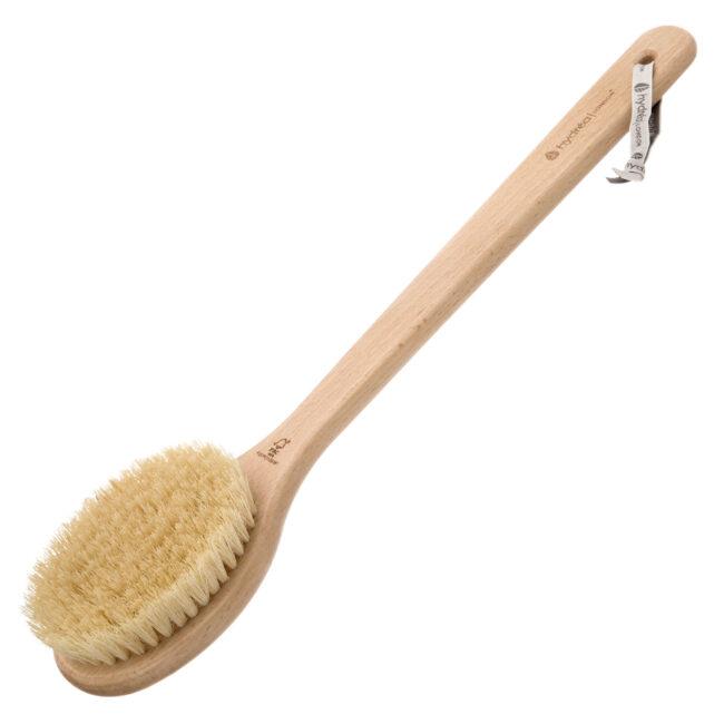 hydréa london Vegan Long-Handled Dry Body Brush – FSC® Certified Beechwood with Cactus Bristle