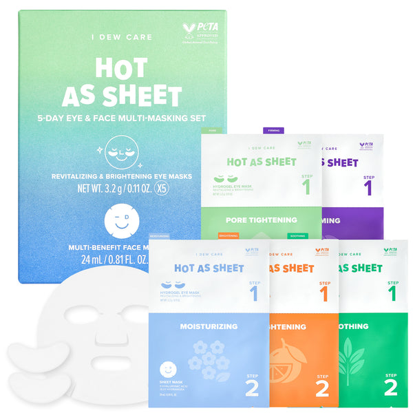 I Dew Care Hot As Sheet 5-Day Eye & Face Multi-Masking Set