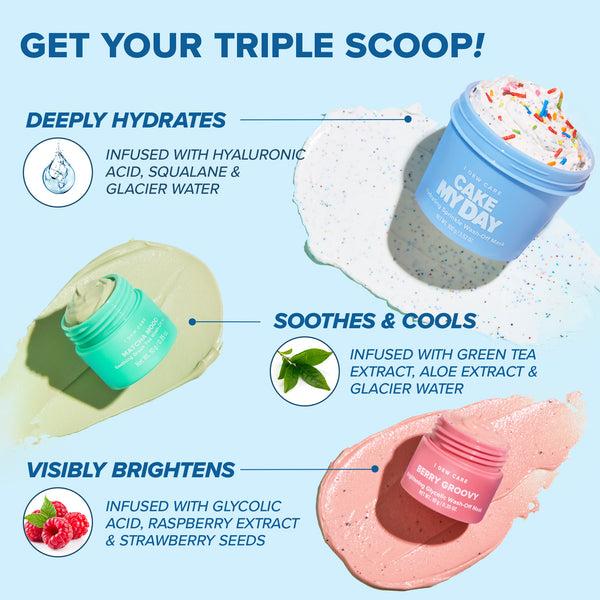 I Dew Care 3 Types Of Wash-Off Face Masks + Headband