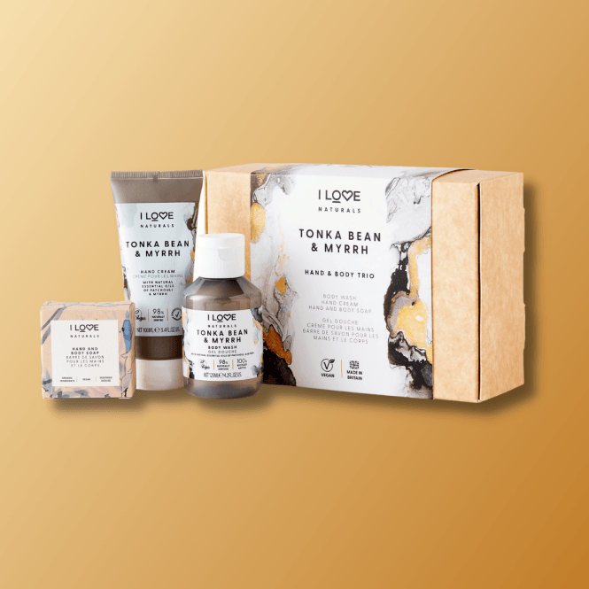 I Love Cosmetics I Love Naturals Hand & Body Trio Pack - Tonka Bean & Myrrh