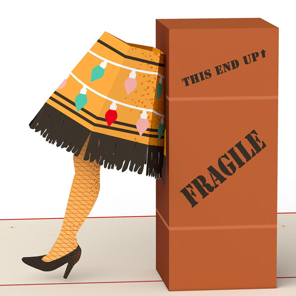 I Love Pop A Christmas Story Holiday Leg Lamp Pop-Up Card