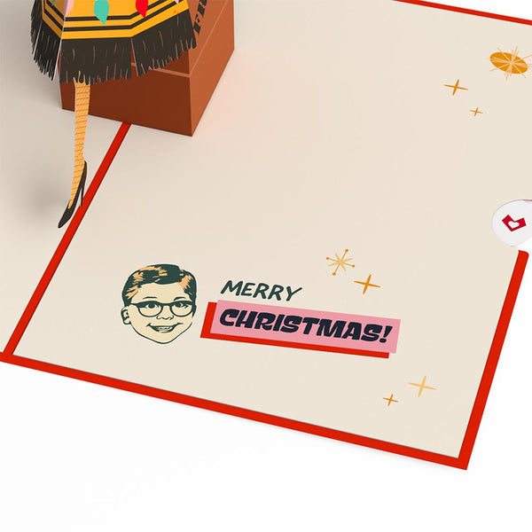 I Love Pop A Christmas Story Holiday Leg Lamp Pop-Up Card