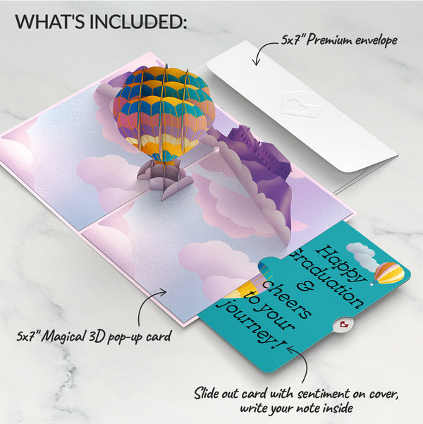 I Love Pop Adventure Awaits Hot Air Balloon Graduation Pop-Up Card And Sentiment Set