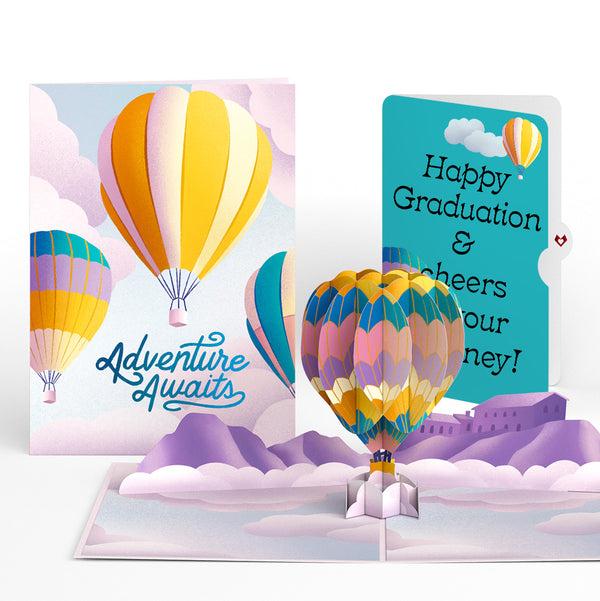 i love pop Adventure Awaits Hot Air Balloon Graduation Pop-Up Card and Sentiment Set