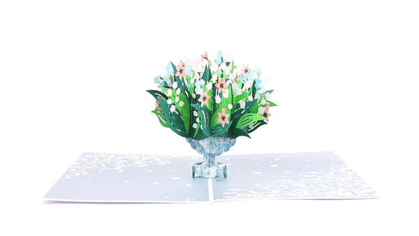 I Love Pop Anniversary Lily Of The Valley Pop-Up Card