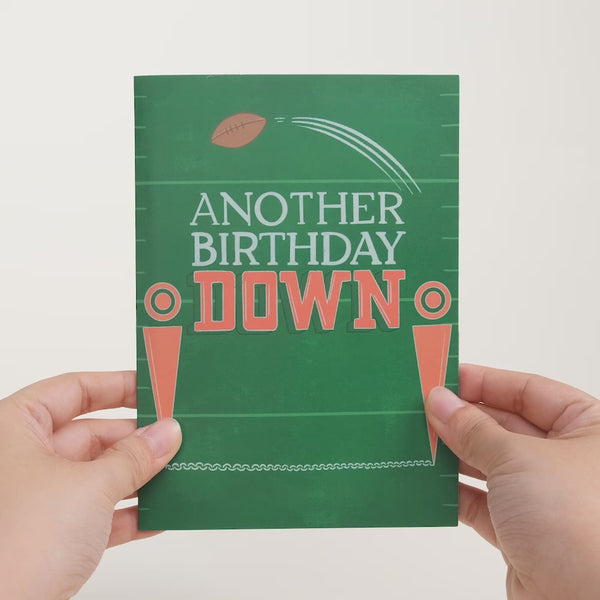 I Love Pop Another Birthday Down Football Pop-Up Card