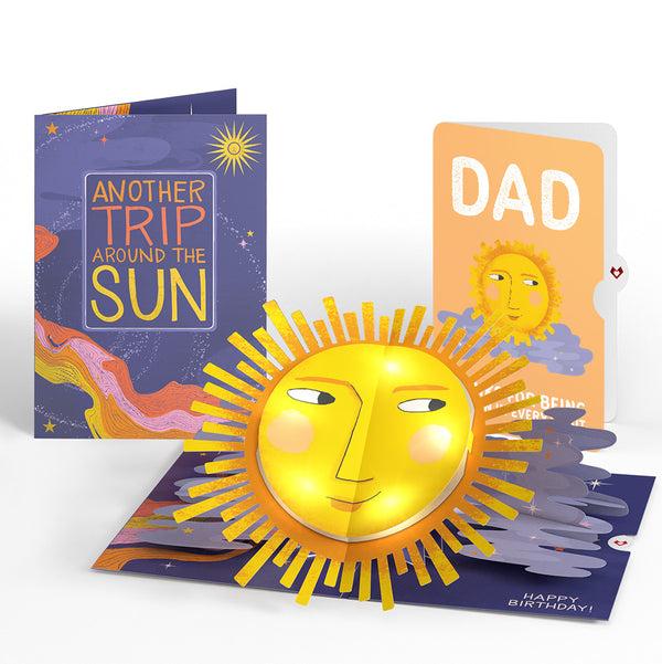 i love pop Another Trip Around the Sun Birthday Light-Up Pop-Up Card and Sentiment Set for Dad