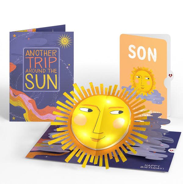 i love pop Another Trip Around the Sun Birthday Light-Up Pop-Up Card and Sentiment Set for Son