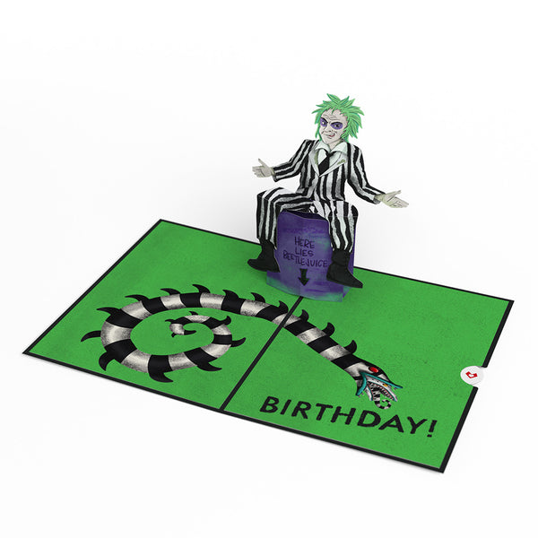 I Love Pop Beetlejuice Birthday Birthday Birthday Pop-Up Card