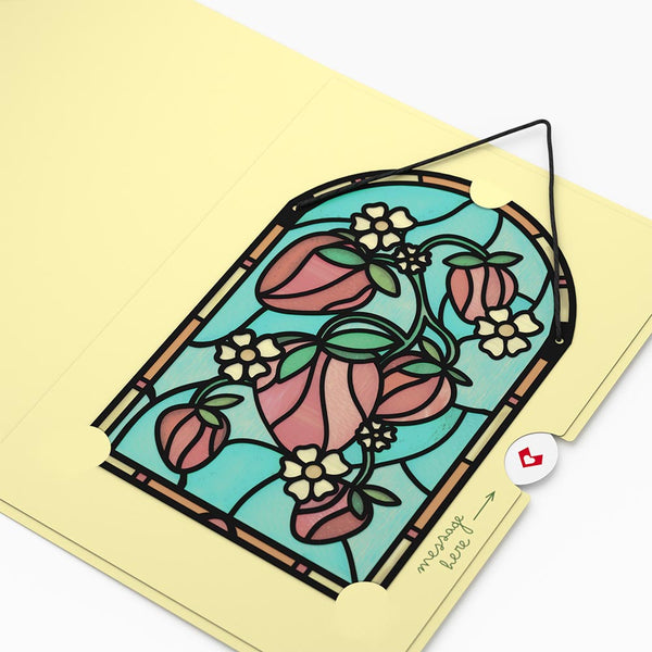 I Love Pop Berry Sweet Birthday Suncatcher Card & Pop-Up Bouquet Bundle