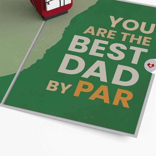 I Love Pop Best Dad By Par Father's Day Pop-Up Card & Bouquet Bundle