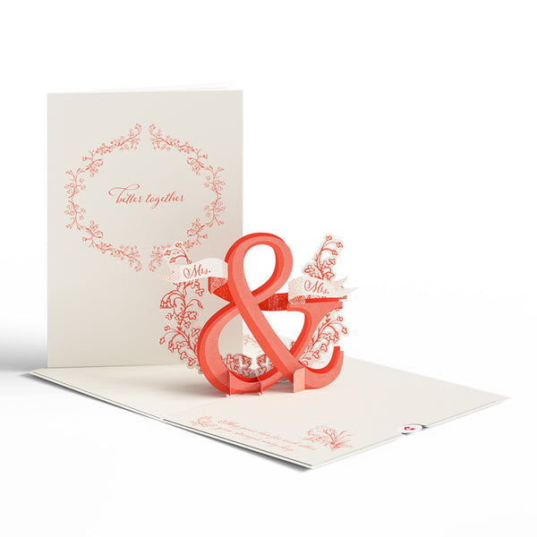 i love pop Better Together Mrs. & Mrs. Wedding Pop-Up Card