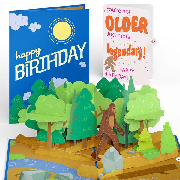 i love pop Bigfoot Legendary Birthday Pop-Up Card and Sentiment Set