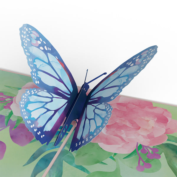 I Love Pop Birthday Blue Morpho Butterfly Pop-Up Card
