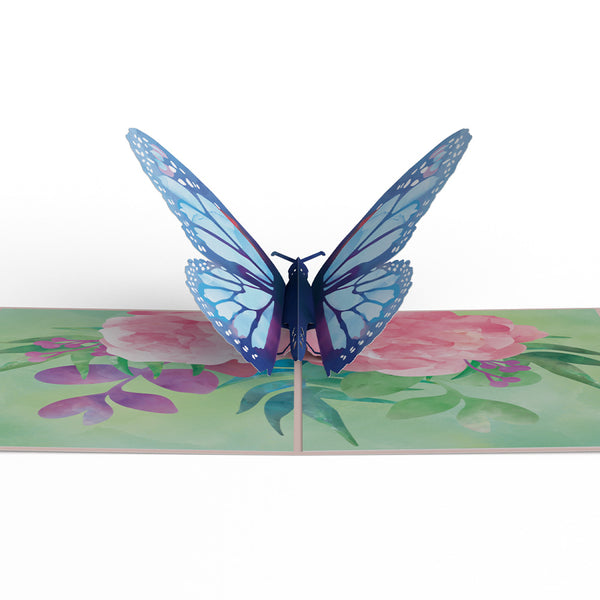 I Love Pop Birthday Blue Morpho Butterfly Pop-Up Card