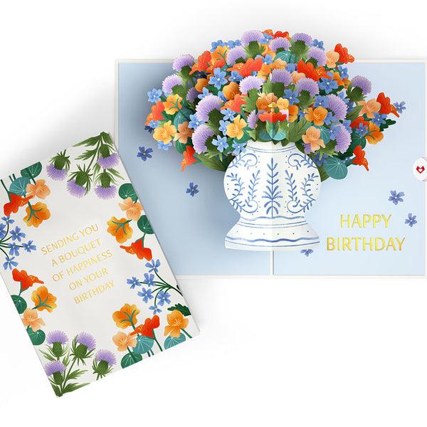i love pop Birthday Bouquet of Happiness Pop-Up Card
