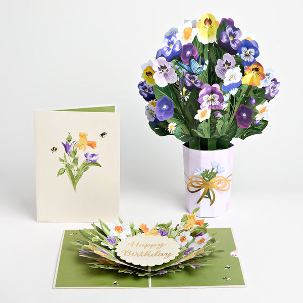 i love pop Birthday in Bloom Pop-Up Card & Bouquet Bundle