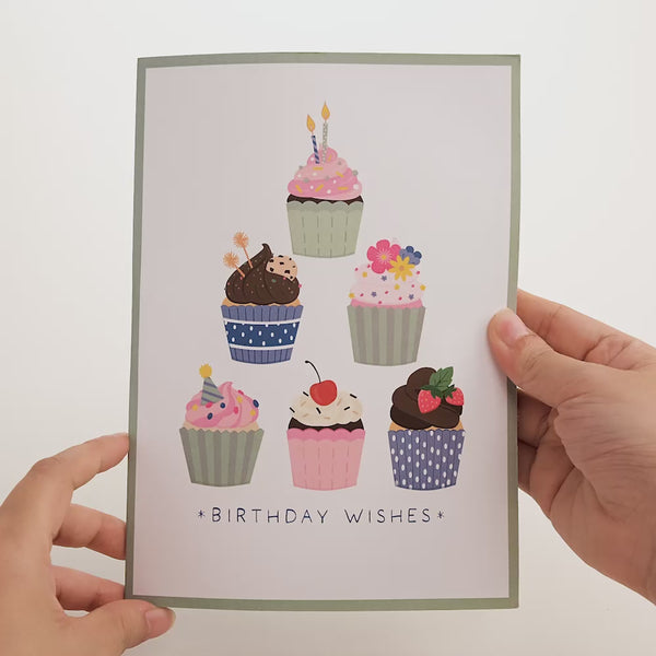 I Love Pop 'Birthday Wishes' Cupcake Cat Plushpop Card