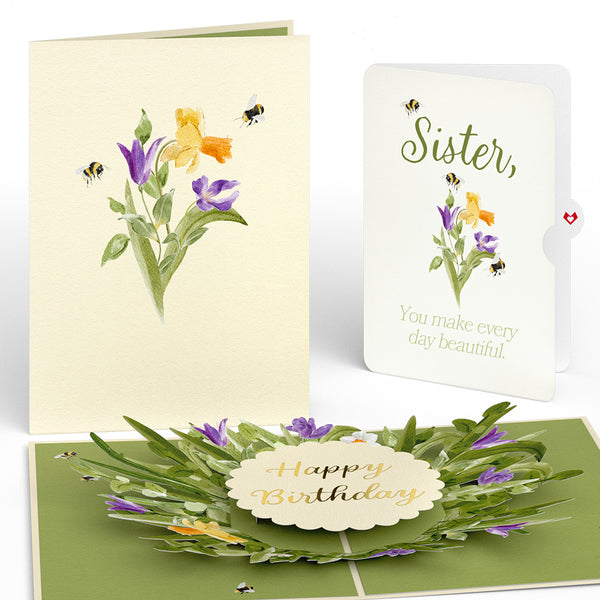 i love pop Bloom Birthday Pop-Up Card and Sentiment Set for Sister