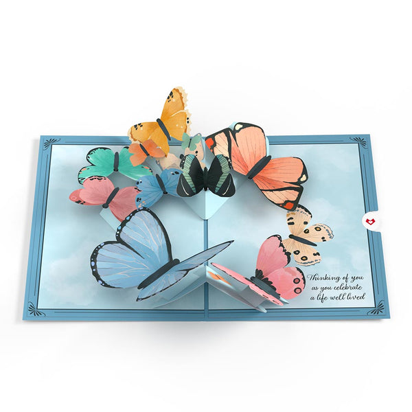I Love Pop Celebration Of Life Sympathy Butterflies Pop-Up Card