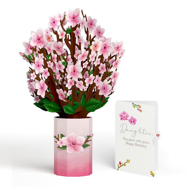 i love pop Cherry Blossom Birthday Bouquet and Sentiment Set for Daughter
