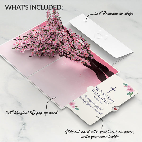 I Love Pop Cherry Blossom Branches In Bloom Easter Pop-Up Card And Sentiment Set