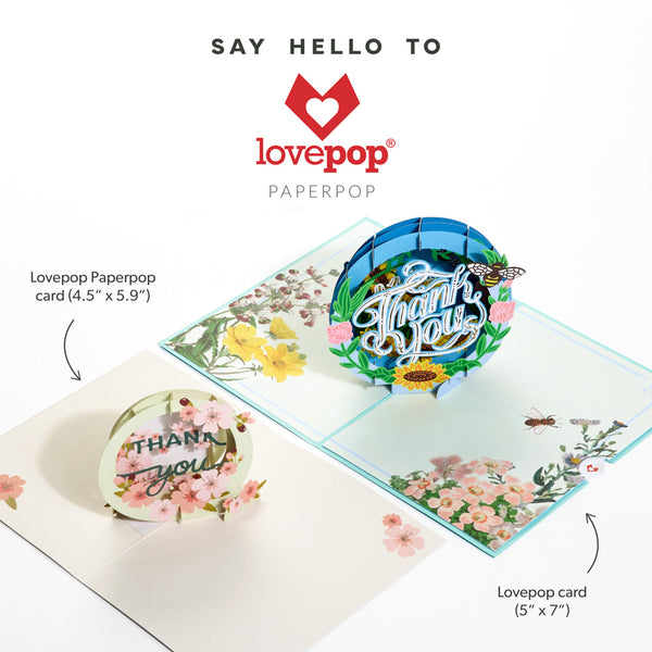 I Love Pop Cherry Blossom Thank You Box Set (12-Pack): Paperpop® Card