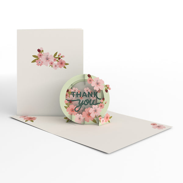I Love Pop Cherry Blossom Thank You Box Set (12-Pack): Paperpop® Card