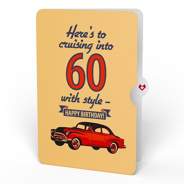 I Love Pop Classic Car 60th Birthday Pop-Up Card And Sentiment Set
