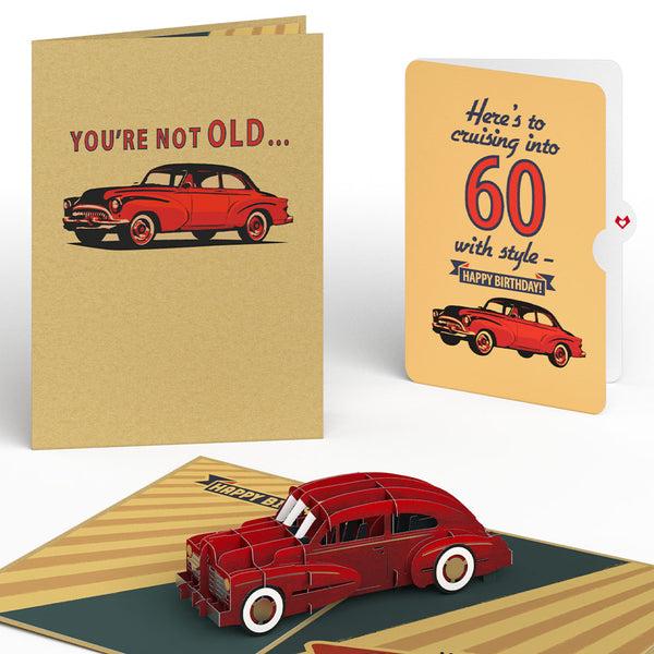 i love pop Classic Car 60th Birthday Pop-Up Card and Sentiment Set