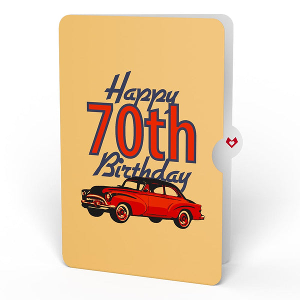 I Love Pop Classic Car 70th Birthday Pop-Up Card And Sentiment Set
