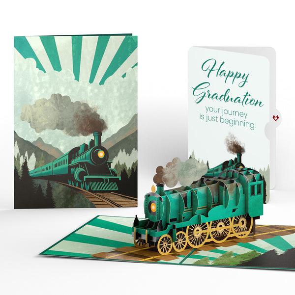 i love pop Classic Train Graduation Pop-Up Card and Sentiment Set