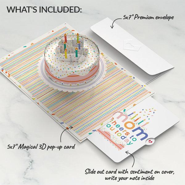 I Love Pop Confetti Cake Birthday Pop-Up Card And Sentiment Set For Mom