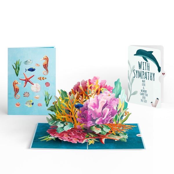 i love pop Coral Reef Wonders Sympathy Pop-Up Card and Sentiment Set