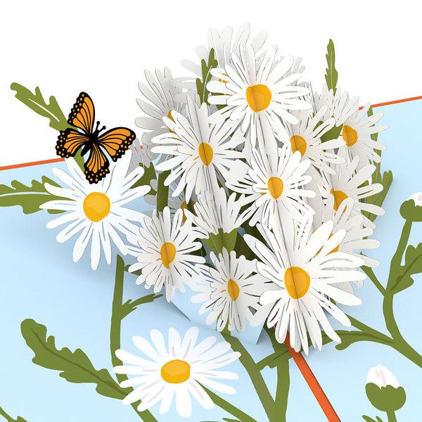 I Love Pop Daisies With Monarch Butterfly Pop-Up Card