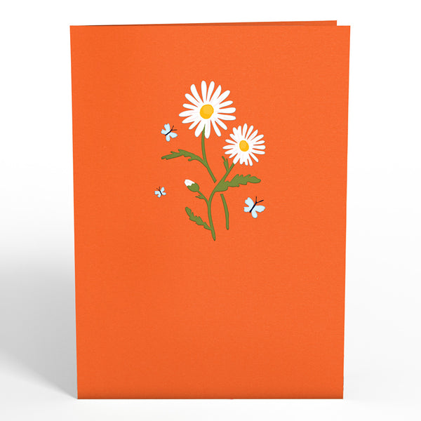 I Love Pop Daisies With Monarch Butterfly Pop-Up Card