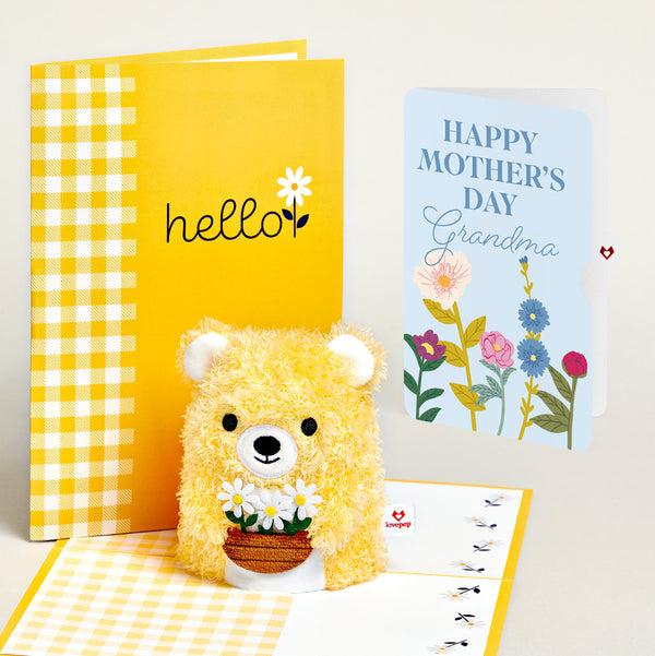 i love pop Daisy Greetings Mother's Day Plushpop Card and Sentiment Set for Grandma