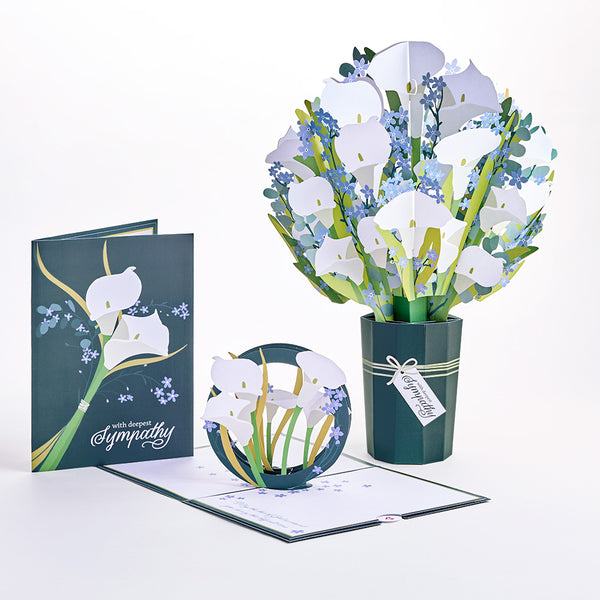 i love pop Deepest Sympathy Pop-Up Card & Bouquet Bundle