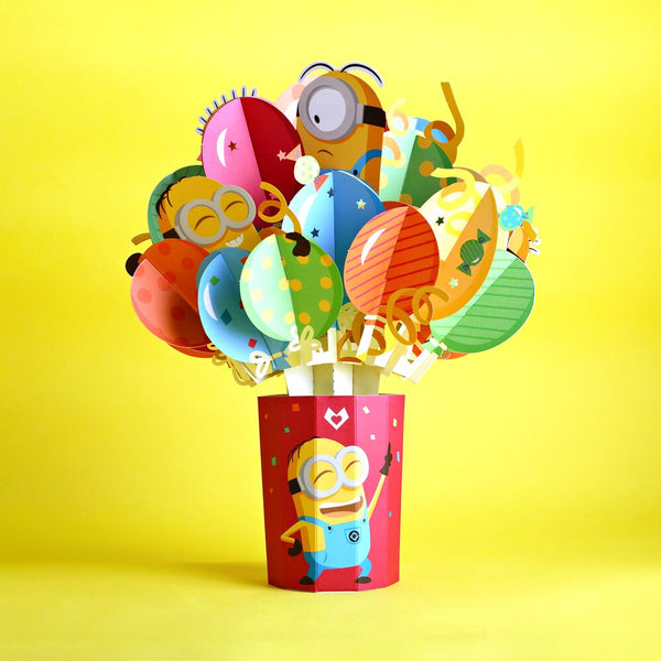 i love pop Despicable Me Minions Birthday Balloon Bouquet