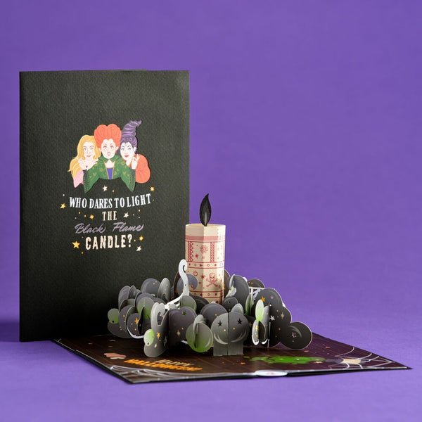 i love pop Disney Hocus Pocus Black Flame Candle Pop-Up Card